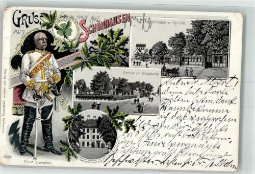 Schönhausen 1900 Fürst Bismarck Dorfstraße Kirche Schule Geburthaus Orden