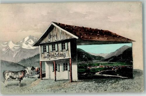 Hindelang 1908 Berghaus Rinderweide