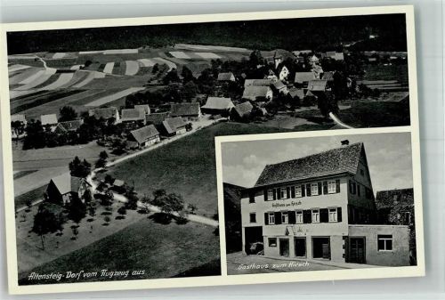 Altensteig Fliegeraufnahme Dorfansicht Gasthaus zum Hirsch