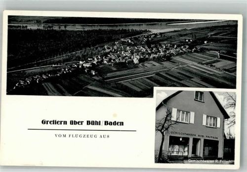 Greffern Fliegeraufnahme Greffern Gemischtwaren Fritsch