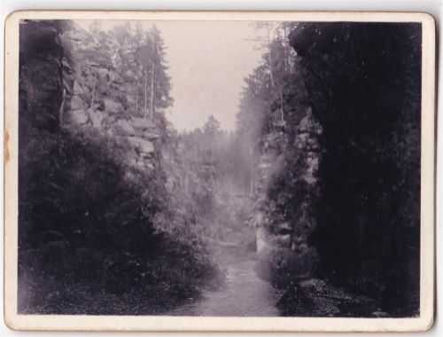 Uttewalde 1898 Fotografie Uttewalder Grund Ort handschriftlich