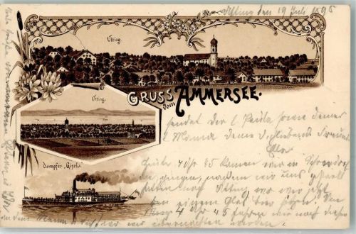 Utting 1898 Dampfer Gisela Ammersee Utting