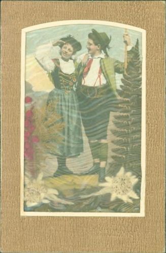 Waltershofen echte Blumen hinter Folie Ort lt. Stempel