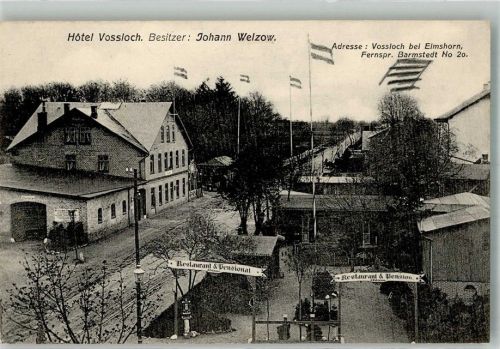 Voßloch 1908 Hotel Vossloch Gasthaus & Pension Fahnenmasten