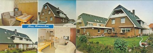 Büsum Haus Möwenschrei Innen- und Aussenansicht Klappkarte