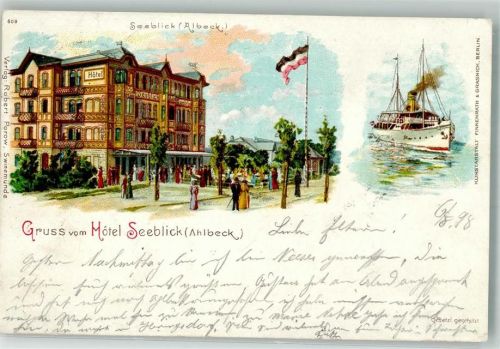 Ahlbeck 1898 Hotel Seeblick Dampfer