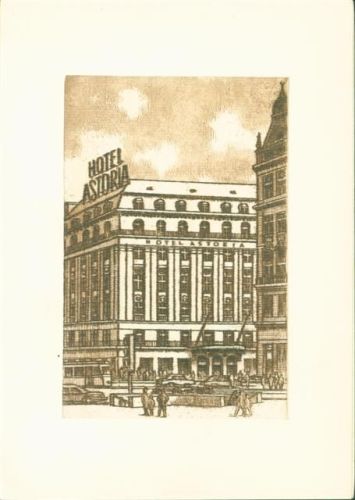 Budapest Danubius Hotel Astoria mit Passepartout 10,9 x 15,4 xm