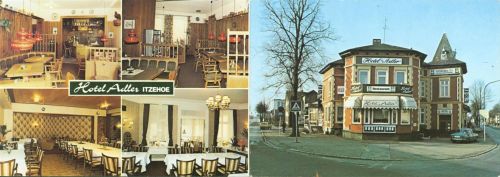 Itzehoe Hotel Adler Innen- und Aussenansicht Klappkarte