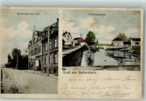 Hattersheim 1922 Gasthaus zur Post Inflationsporto