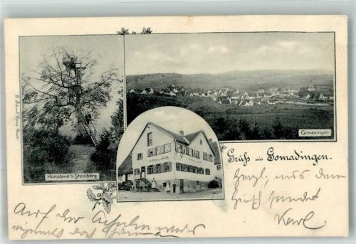 Gomadingen Hochstand am Sternberg Gasthaus zum Hirsch