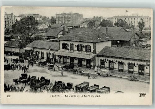 Tunis la Place et la Gare du Sud