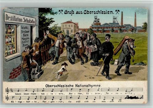 Königshütte Bergbau Oberschlesien Bauchladen Nationalhymne Königshütte