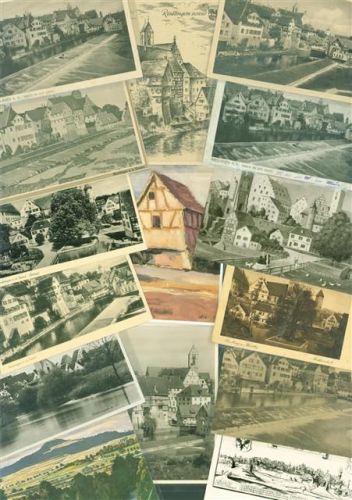 Riedlingen Lot mit 36 AK einige mit Klebereste rückseitig