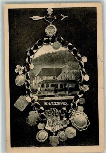 Schmalkalden 1912 Silberne Schützenkette der Schmalkalder Armbrustschützen Schützenhaus