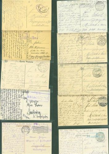 Lot mit 16 AK Besetzung Belgien WK I Feldpoststempel