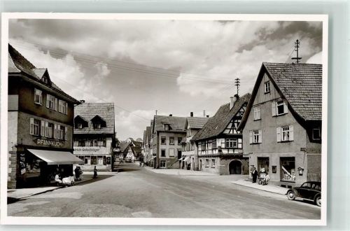 Birkenfeld Ortsstraße Lebensmittelhdl. Pfannkuch Gasthaus Oelschläger Fachwerkhaus Eis-Wagen