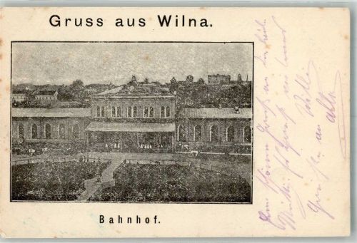 Wilna Bahnhof Feldpost WK I 77.Reserve-Div.