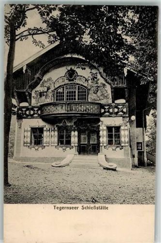 Tegernsee 1928 Tegernseer Schießstätte Lüftlmalerei