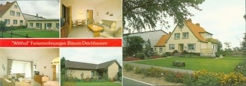 Deichhausen Ferienwohnungen Witthof Innen- und Aussenansicht Klappkarte