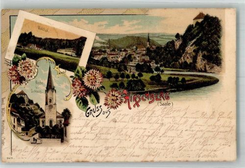 Hirschberg 1899 Kirche Schloss Gasthaus Waldlust