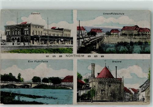 Northeim Brauerei Bahnhof Unteroffizierschule Bahnpoststempel