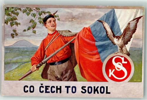 Co Cech to Sokol , Falke Fahnenträger AK Turnen