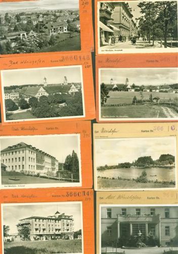 Bad Wörishofen Lot mit 26 AK Musterkarten Original aus Metzarchiv Bestellvorgänge und Auflagenzahlen