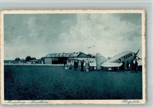 Neuostheim Flugplatz Neuostheim Passagiermaschine Foto AK