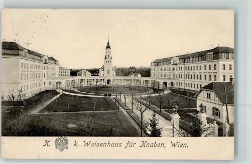 Wien 1914 K.k. Waisenhaus für Knaben Ort handschriftlich
