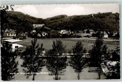 Waldkirch Blick vom Stadtsee Stadion Sportplatz Fussball