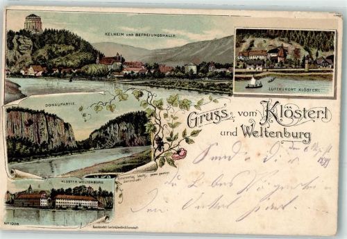Kelheim 1899 Kösterle Kloster Weltenburg