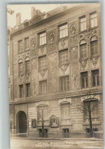 Schwabing Wohnhaus Franz-Josef-Strasse 13 Ort handschriftlich