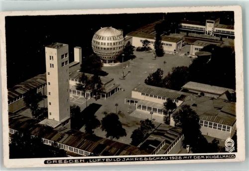 Dresden 1928 Ausstellung Jahresschau mit Kugelhaus Foto Walter Hahn 4945