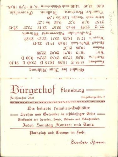 Flensburg Gasthof Bürgerhof