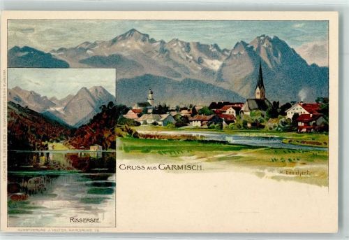 Garmisch Rissersee sign. Deuchert