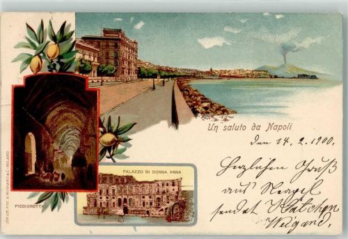 Napoli 1900 Palazzo di Donna. Anna Piedigrotta