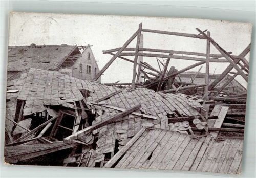 Chemnitz 1916 Sturmkatastrophe am 27. Mai 1916 Fritschings-Gut Chemnitz-Furth Zerstörte Gebäude