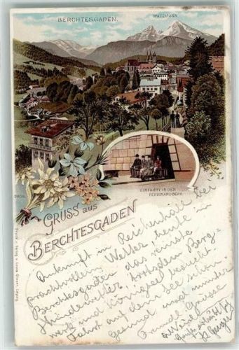 Berchtesgaden Watzmann Gruss Blumen Einfahrt Ferdinandberg Kirche