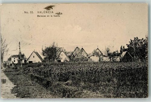 Valencia 1908 Barracas en la huerta