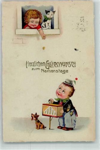 1934 Namenstag Kinder Hund Katze