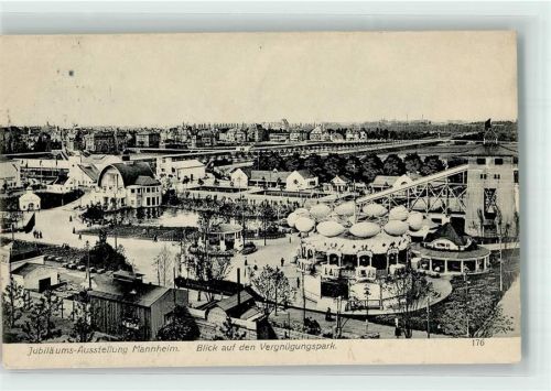 Mannheim 1907 Jubiläumsausstellung Vergnügungspark Kirmes