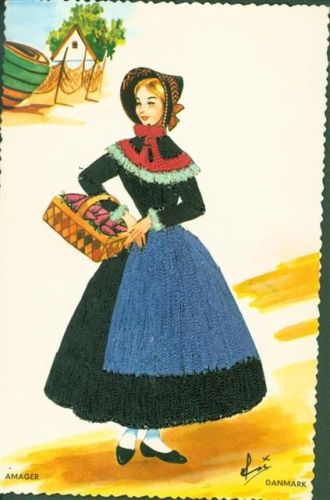 Amager Tracht echte Stickerei