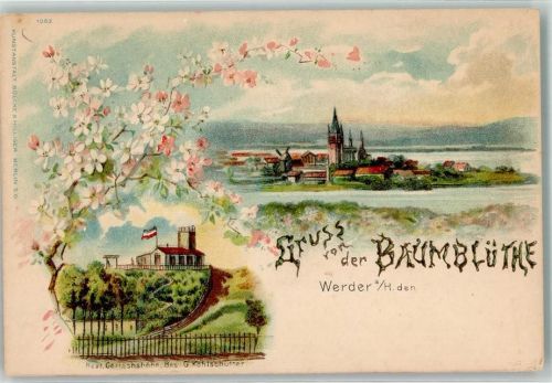 14542 O1512 Werder Havel Lithographie Gasthaus Gerlachshöhe