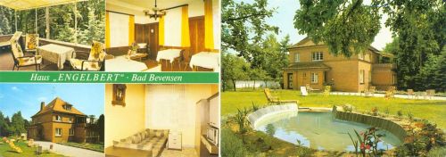 29549 W3118 Bad Bevensen KEINE AK Haus Engelbert Aussen-und Innenansicht Klappkarte