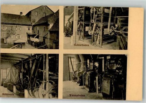 Nieder-Eschbach Walzenmühle von Karl Laupus Mühlwerk Sichterboden Walzenboden