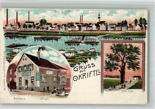 Okriftel Lithographie Kaufhaus Stiehl Alte Eiche