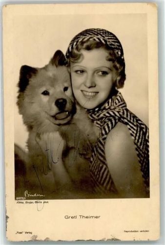 Original Unterschriften/ Autogramm Theimer Gretl Hund Chow Chow