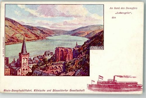 Bacharach 1900 An Bord des Dampfers Lohengrin
