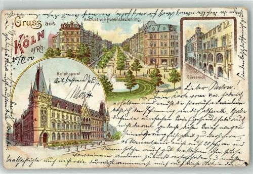 Köln Hohenstaufenring 1900 reichspost Gürzenich