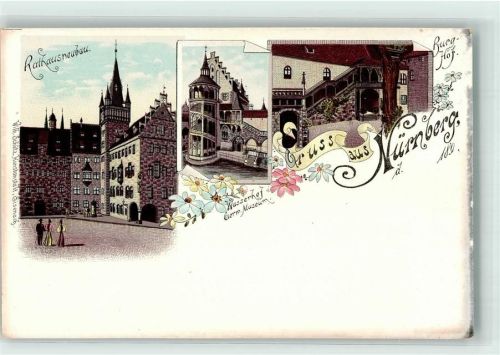 Nürnberg Rathaus Wasserhof im Germanischen Museum Burghof Verlag Wilh. Schütz